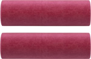 vidaXL vidaXL 2-osobowa sofa z poduszkami, winna czerwień, 140 cm, aksamit 5