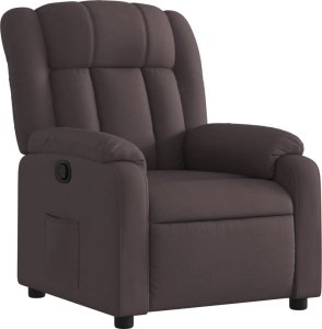 vidaXL vidaXL Fotel rozkładany, ciemnobrązowy, obity tkaniną 2