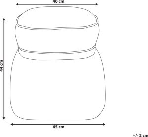 Beliani Puf lniany ⌀ 45 cm beżowy MONTEREY 5