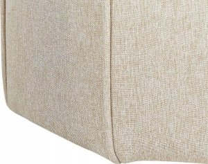 Beliani Puf lniany ⌀ 45 cm beżowy WISHEK 4