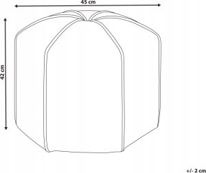 Beliani Puf lniany ⌀ 45 cm beżowy WISHEK 6