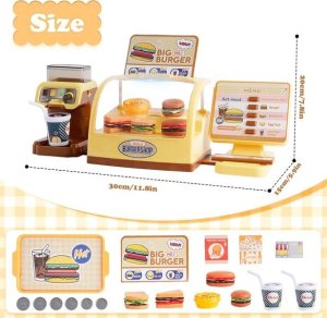 Woopie Sklep Restauracja Fast Food Mini Burger Shop "Big Burger" 6