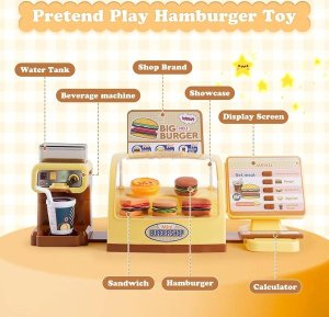 Woopie Sklep Restauracja Fast Food Mini Burger Shop "Big Burger" 8