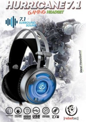Słuchawki Rebeltec HURRICANE 7.1 VIBRATION USB (AKKSLREBLHUR0001) 2