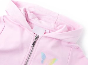 vidaXL Bluza dziecięca z kapturem, jasnoróżowa, 116 3