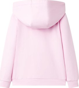vidaXL Bluza dziecięca z kapturem, jasnoróżowa, 92 2