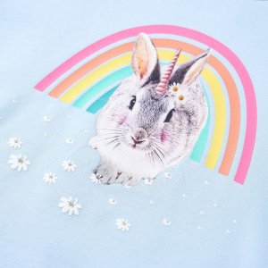 vidaXL Bluza dziecięca, jasnoniebieska, 104 4