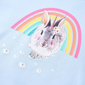 vidaXL Bluza dziecięca, jasnoniebieska, 92 4