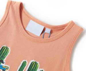 vidaXL Dziecięca koszulka bez rękawów, jasny pomarańcz, 140 3