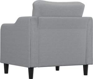 vidaXL Fotel, jasnoszary, 60 cm, obity tkaniną 5