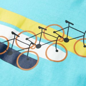 vidaXL Koszulka dziecięca z krótkimi rękawami, błękitna, 140 4