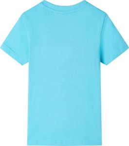 vidaXL Koszulka dziecięca z krótkimi rękawami, błękitna, 116 2