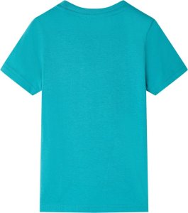vidaXL Koszulka dziecięca z krótkimi rękawami, ciemna mięta, 140 2