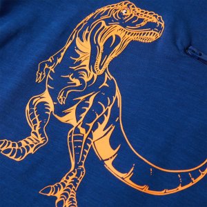 vidaXL Koszulka dziecięca z krótkimi rękawami, ciemnoniebieska, 140 4