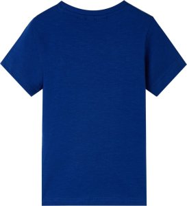 vidaXL Koszulka dziecięca z krótkimi rękawami, ciemnoniebieska, 128 2