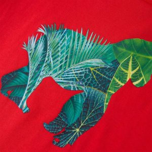 vidaXL Koszulka dziecięca z krótkimi rękawami, czerwona, 140 4