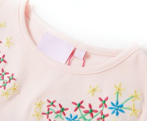 vidaXL Koszulka dziecięca z krótkimi rękawami, delikatny róż, 116 3