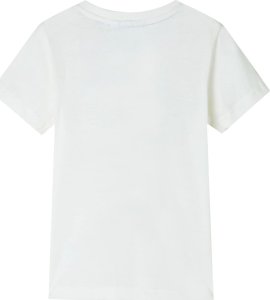 vidaXL Koszulka dziecięca z krótkimi rękawami, ecru, 104 2