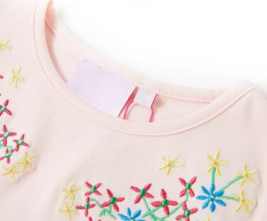 vidaXL Koszulka dziecięca z krótkimi rękawami, delikatny róż, 140 3