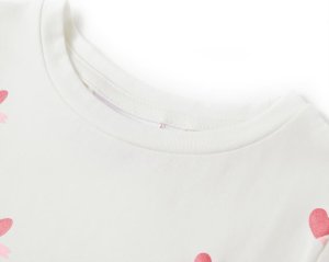 vidaXL Koszulka dziecięca z krótkimi rękawami, ecru, 116 3