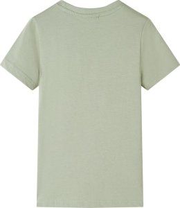 vidaXL Koszulka dziecięca z krótkimi rękawami, jasne khaki, 116 2