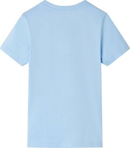 vidaXL Koszulka dziecięca z krótkimi rękawami, jasnoniebieska, 104 2