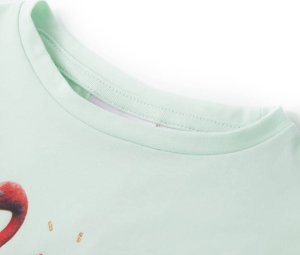 vidaXL Koszulka dziecięca z krótkimi rękawami, jasnomiętowa, 128 3