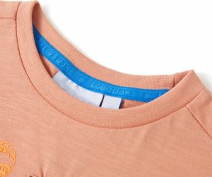 vidaXL Koszulka dziecięca z krótkimi rękawami, jasnopomarańczowa, 128 3