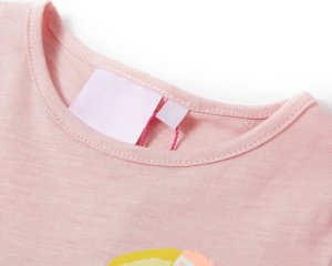 vidaXL Koszulka dziecięca z krótkimi rękawami, jasnoróżowa, 140 3