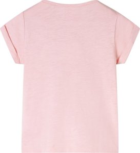 vidaXL Koszulka dziecięca z krótkimi rękawami, jasnoróżowa, 116 2