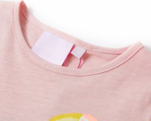 vidaXL Koszulka dziecięca z krótkimi rękawami, jasnoróżowa, 116 3