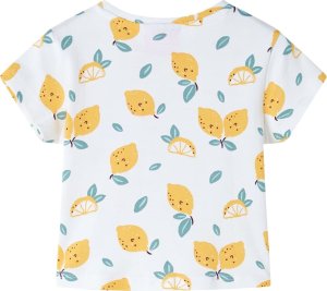 vidaXL Koszulka dziecięca z wiązaniem, ecru, 104 2