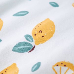 vidaXL Koszulka dziecięca z wiązaniem, ecru, 104 6