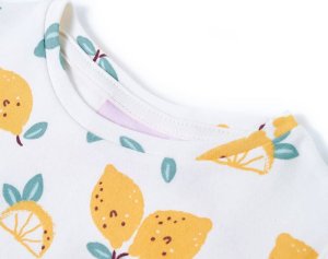 vidaXL Koszulka dziecięca z wiązaniem, ecru, 128 3