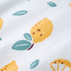 vidaXL Koszulka dziecięca z wiązaniem, ecru, 128 6