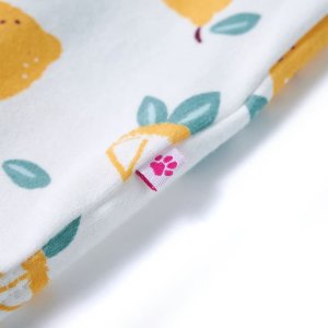 vidaXL Koszulka dziecięca z wiązaniem, ecru, 116 4