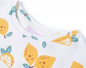 vidaXL Koszulka dziecięca z wiązaniem, ecru, 140 3