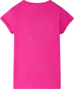 vidaXL Koszulka dziecięca, ciemnoróżowa, 116 2