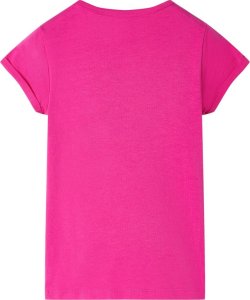 vidaXL Koszulka dziecięca, ciemnoróżowa, 128 2