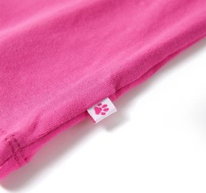 vidaXL Koszulka dziecięca, ciemnoróżowa, 140 5