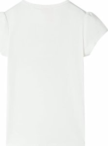 vidaXL Koszulka dziecięca, ecru, 104 2