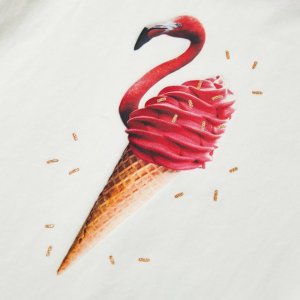 vidaXL Koszulka dziecięca, ecru, 104 4