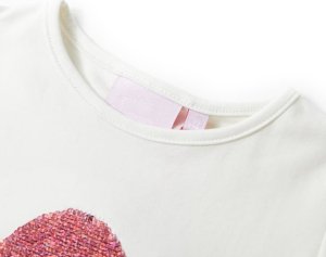 vidaXL Koszulka dziecięca, ecru, 116 3