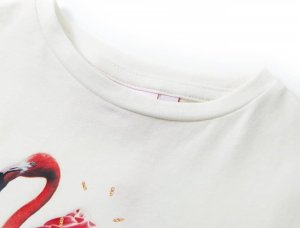 vidaXL Koszulka dziecięca, ecru, 140 3