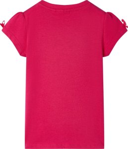 vidaXL Koszulka dziecięca, jaskraworóżowa, 116 2