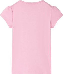 vidaXL Koszulka dziecięca, jaskraworóżowa, 104 2
