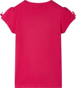 vidaXL Koszulka dziecięca, jaskraworóżowa, 104 2