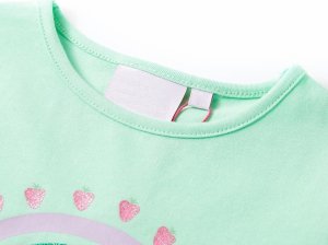 vidaXL Koszulka dziecięca, jasnozielona, 104 3