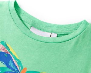 vidaXL Koszulka dziecięca, jasnozielona, 140 3