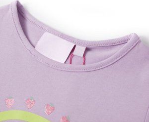 vidaXL Koszulka dziecięca, liliowa, 104 3